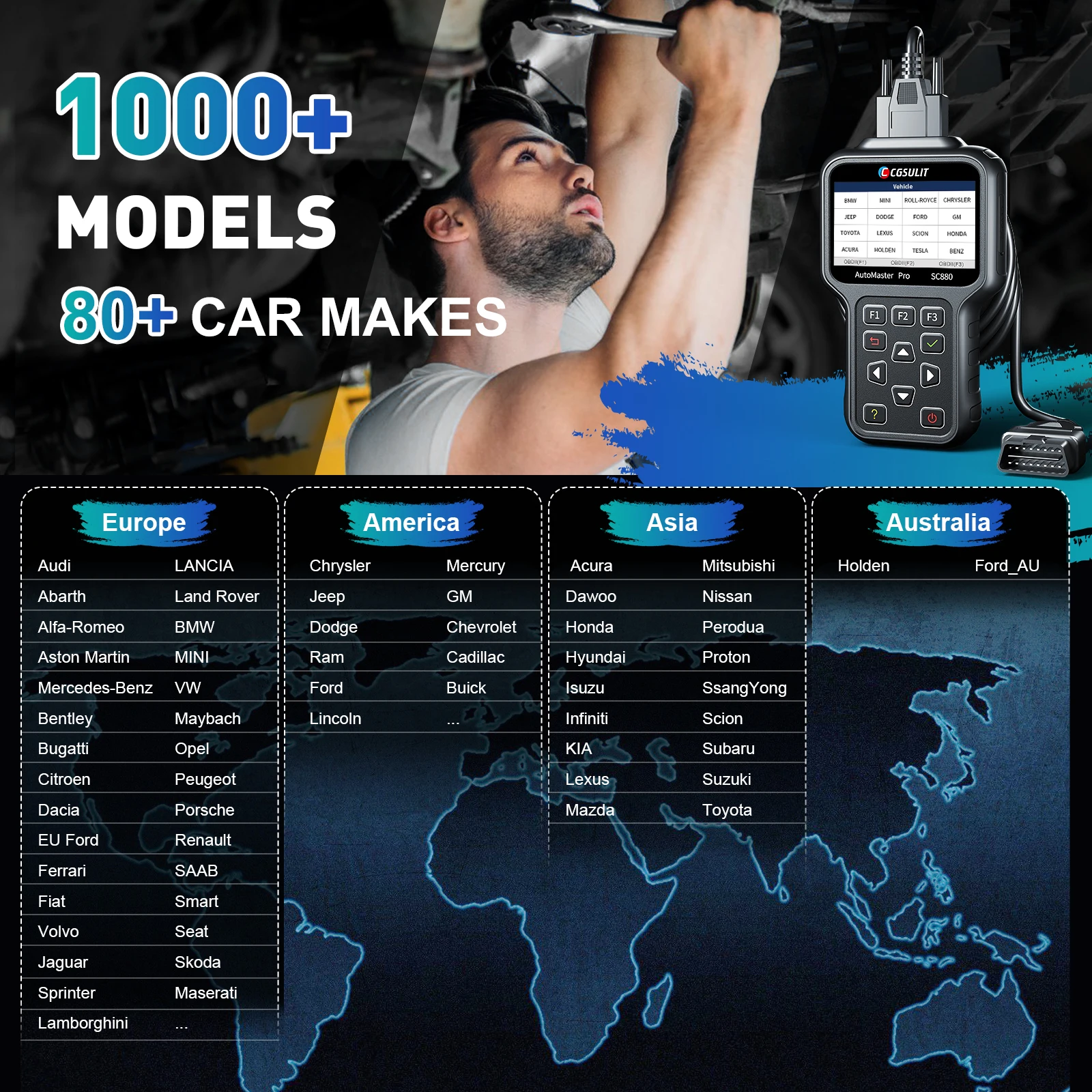 CGSULIT SC880 Herramientas Para Mecanic Escaner Automotriz Car Diagnostic Machine