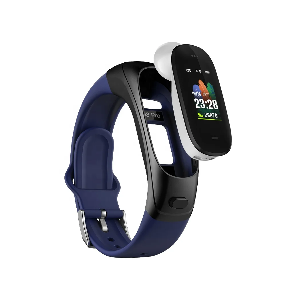 OEM ODM 2020 Смарт-часы с bluetooth наушником беспроводной, Спорт Смарт-браслет часы Наушники С Пульсометром