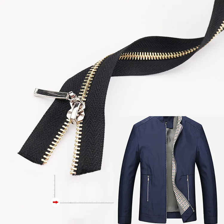 High Strength Low Price Titanium Alloy Y Teeth Zipper Custom Color #5 Titanium Metal Zipper