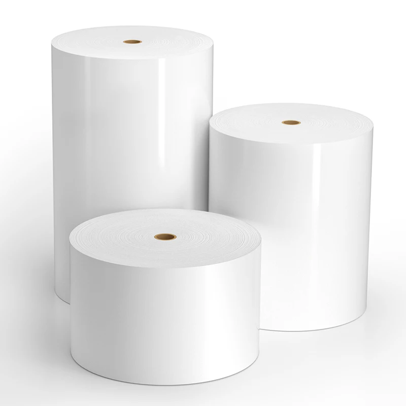 80mic White Glossy Corona-treated Polyethylene Film PE Acrylic 57gsm white glassine