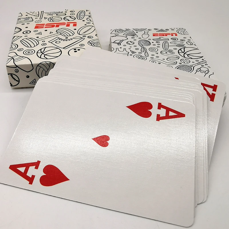 Card Game Manufacturer Custom Playing Cards Front And Back Printing Paper Black Core Plastic Wholesale Poker with tuck box