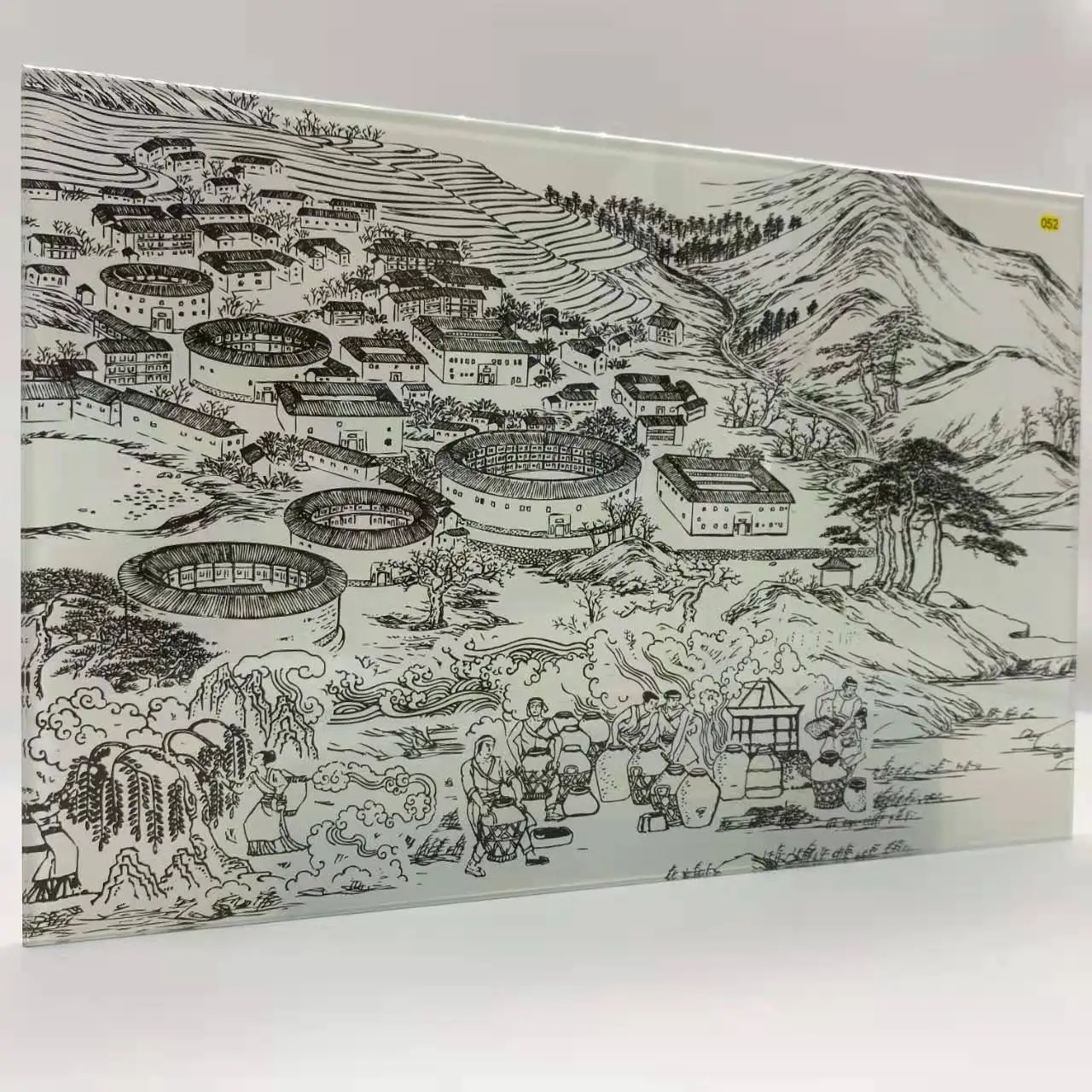 Low Price Good Quality Indoor Partition Wall Decoration Tempered Thin Panels Storytelling Spray-Painted Glass