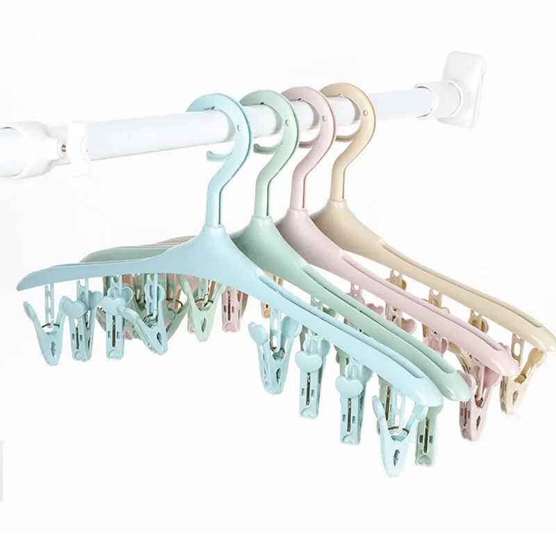 HYB OEM Escorredor 8 Windproof Clips Multifunctional Plastic Sock Hangers