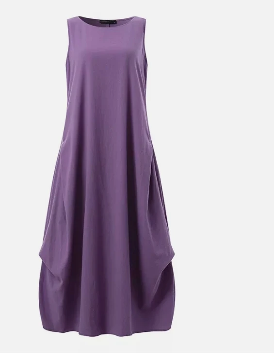 New Arrivals Design Linen Nightgown Night Dress For Fat Ladies Nightdress Flax Summer Linen Dress