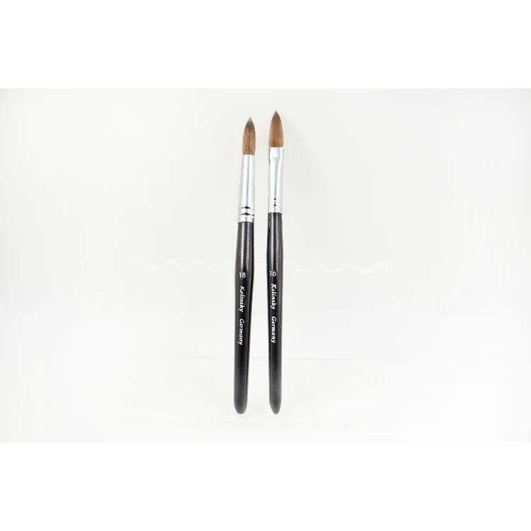  2021 High Quality 100% Pure Kolinsky Germany Acrylic Brushes Size 8 10 12 14 16 Marble Nail