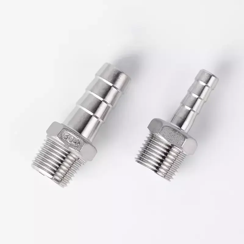 304 из нержавеющей стали BSP NPT 1/8 1/4 фитинги с наружной резьбой шестигранный шланг адаптер фитинг