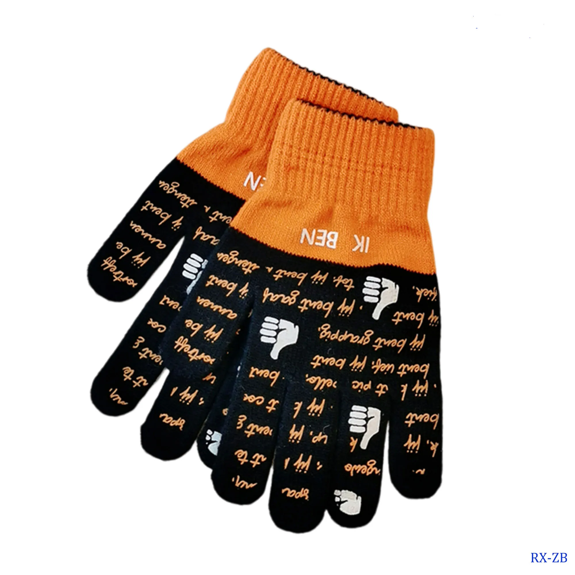 Hot Sale Football Team Fan Polar Fleece Inside Knitting Glove Scarf Winter Hat Beanie Set