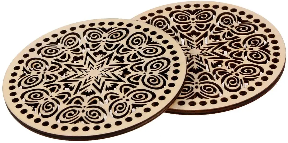 Tailai  Wooden Basket Bottoms  DIY Knitting Crochet Bag Bottom Basket Weaving