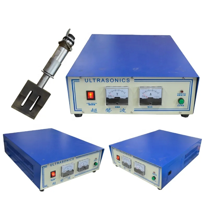 20K 2000W Ultrasonic generator with transducer converter and horn for ear loop