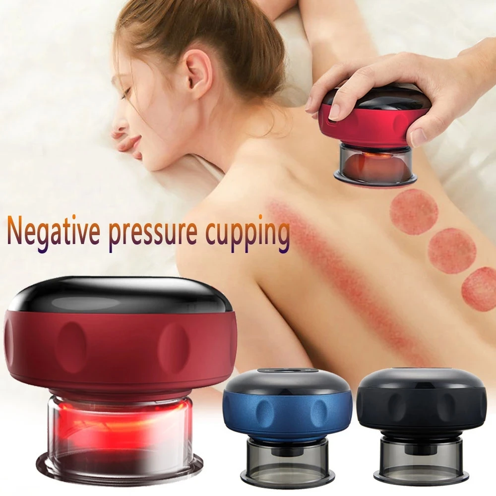 2023 New Arrival Smart Massage Therapy Electric Cupping Machine Body Customized Logo Ce Glass Rubber Vacuum Cupping Face Massage