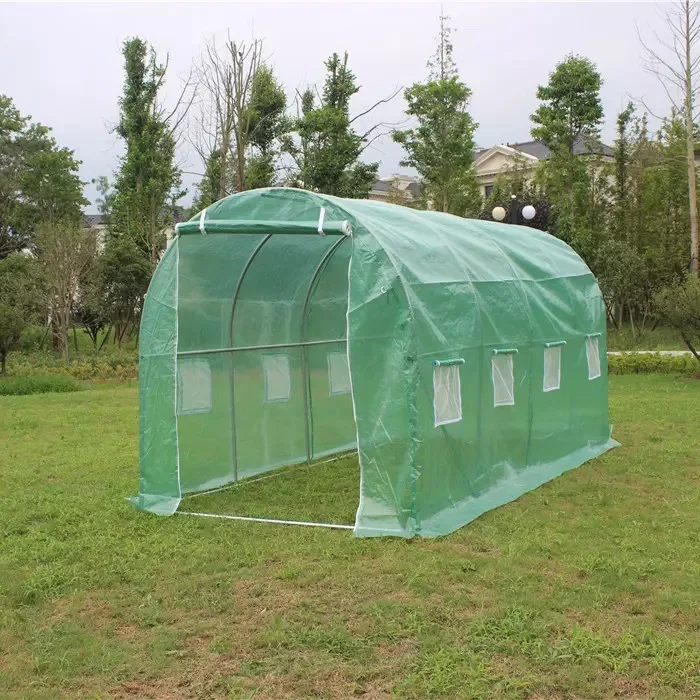 450x200x200cm Walk-In Portable Green House Outdoor Tunnel Garden Plant Growing Hot House
