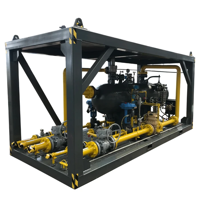 Horizontal oilfield three phase testing separator oil gas water measuring separator