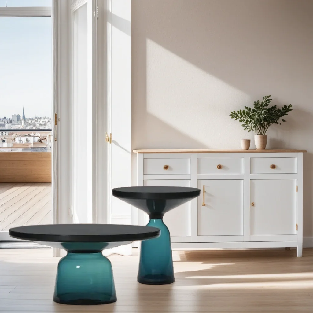 Hot Sale Living Room Furniture Design Modern Glass Top Gold Leg Coffee Table For Sale