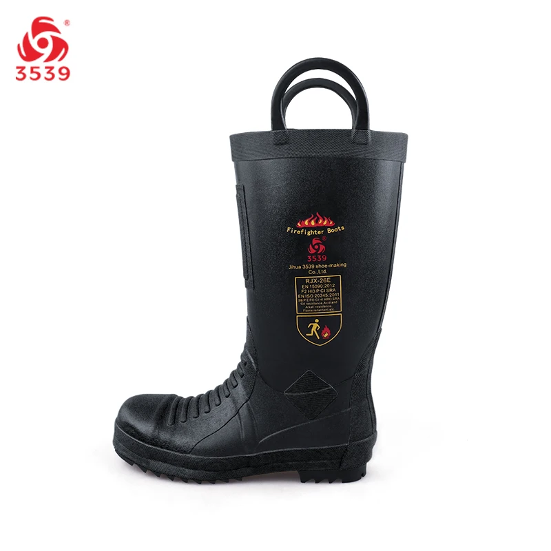 3539 EN15090 ASTM Structural & Wildlands Fire & Rescue boots Fireman Wellington Boots Flame Retardant Boots