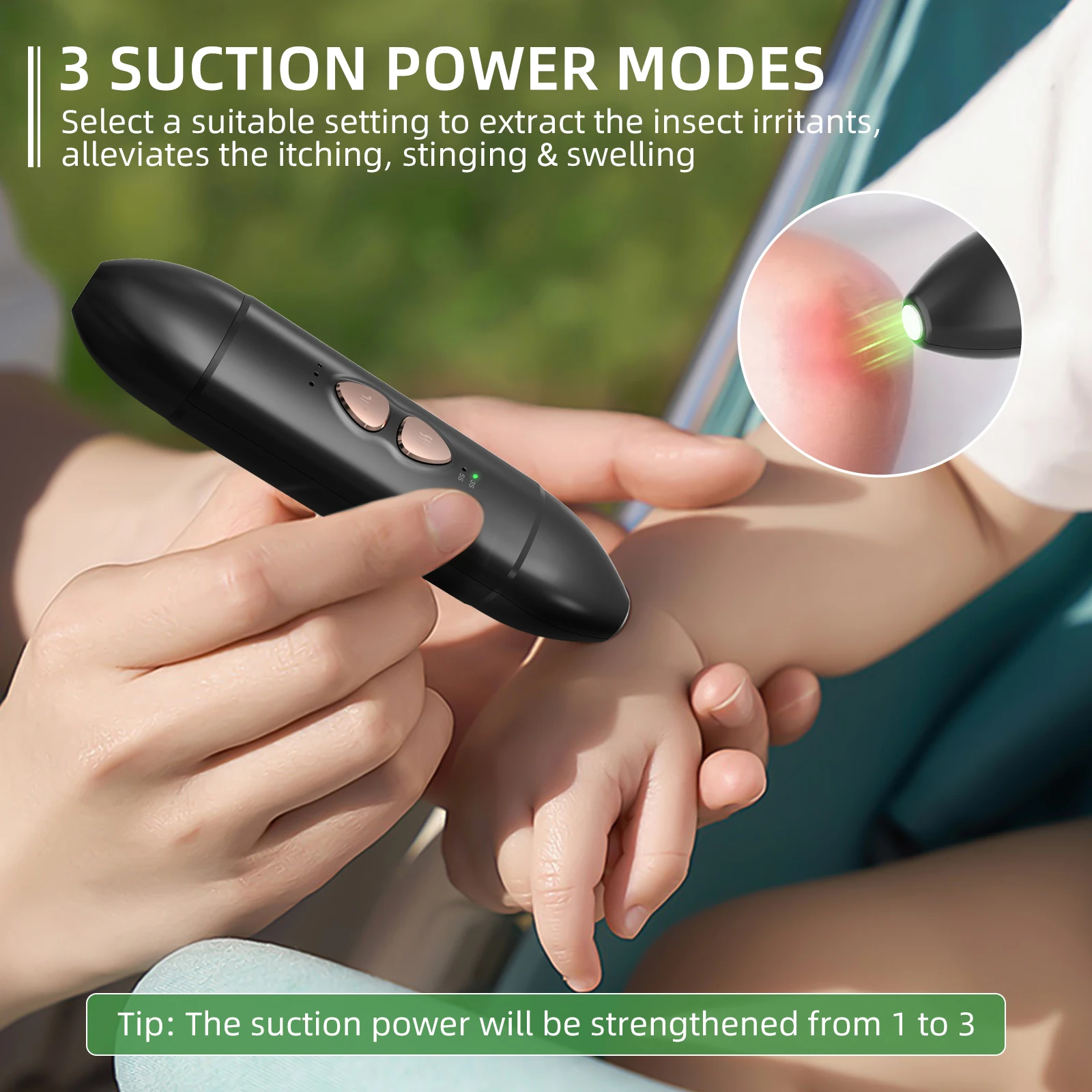 New 2 in 1 Insect Bite Healer Bite  and Sucker Non-Irritating Physical Away Pen Stops Itching Bug Mosquito Bites Relief