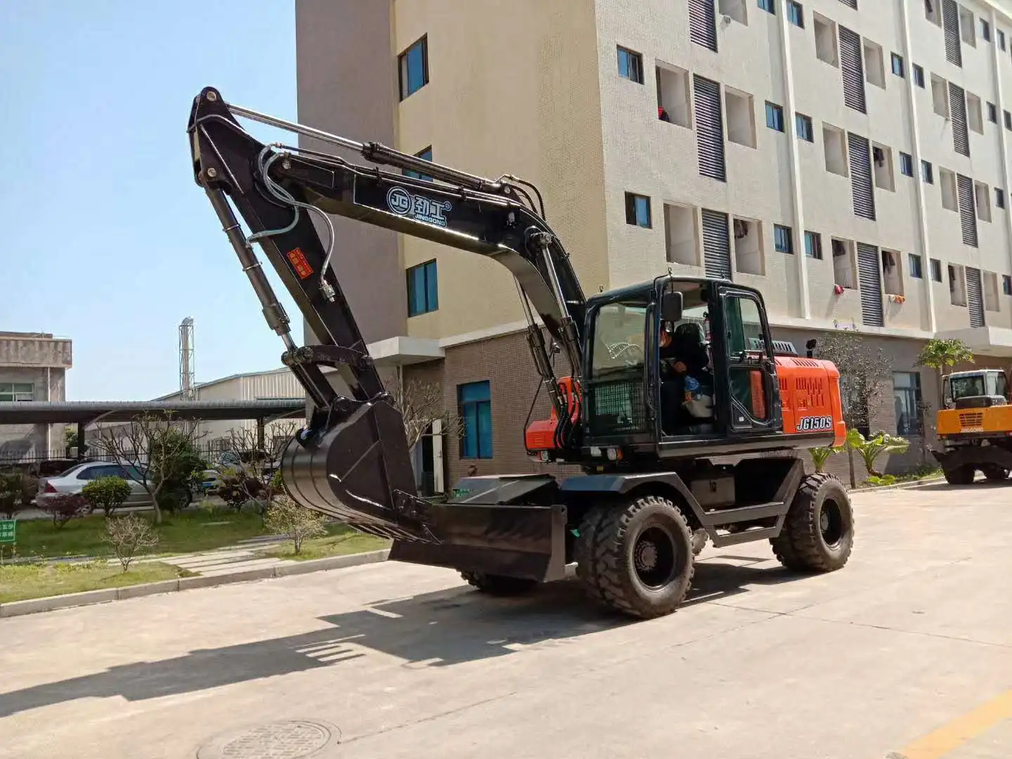 JINGGONG 150S ковшовый Экскаватор строительная машина колесный экскаватор дизельный цена