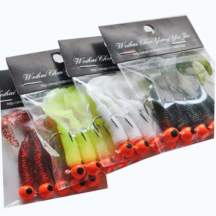 Jetshark 6cm/5g Sea Earthworm Bionic Route Sub Sinking Soft Fish Maggot Lures