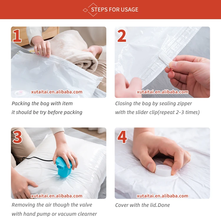 Milky Storage vacuum bags Clothes Space Saver Vacuum Storage Bag for Household
