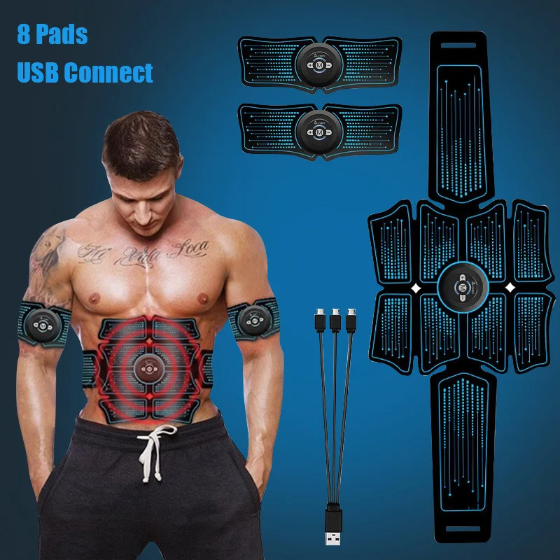 Hot Electric Abdominal Toning Belt ABS Training Waist Trimmer Belt Wireless Muscle Stimulator Sticker Fitness Equipment