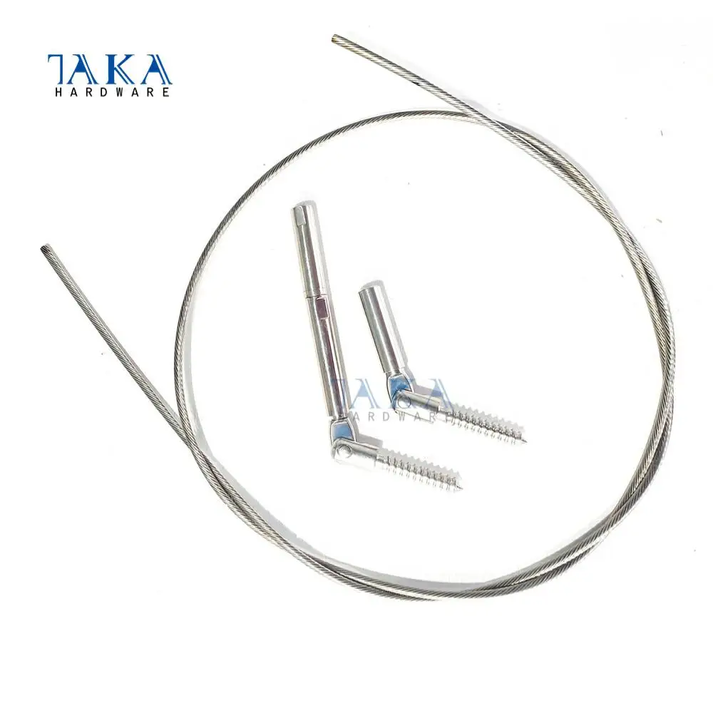 Stainless Steel Lag Screw Terminal Opposing Force Adjustable End Cable Tensioner Quick Lock Fittings For Cable Railing System