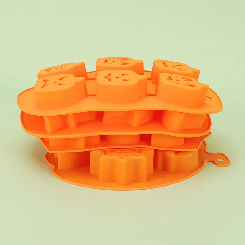 Halloween Baking Mold DIY Silicone Cookie Mold 6 Hole Pumpkin Head Jelly Chocolate mold