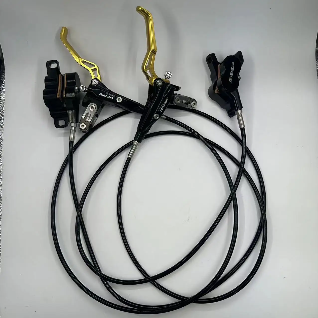 Piston Electric Bicycle Double Brake Hydraulic Brake Electric Bicycle Electric Scooter Disc Brake High Strength Aluminum Alloy