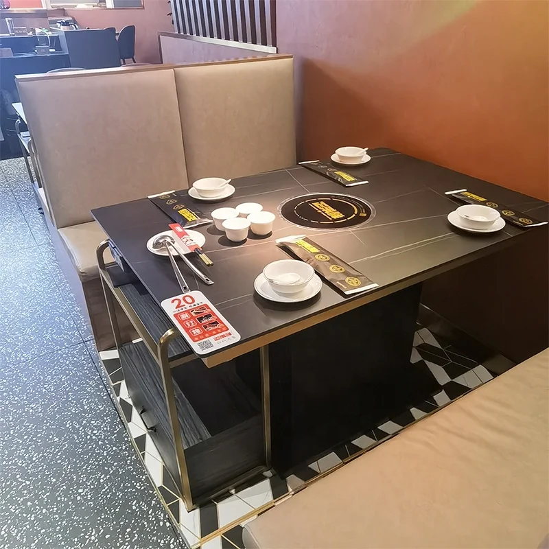 Dansen restaurant 110V 2000W food keep wram shabu shabu induction stove marble table for commercial use