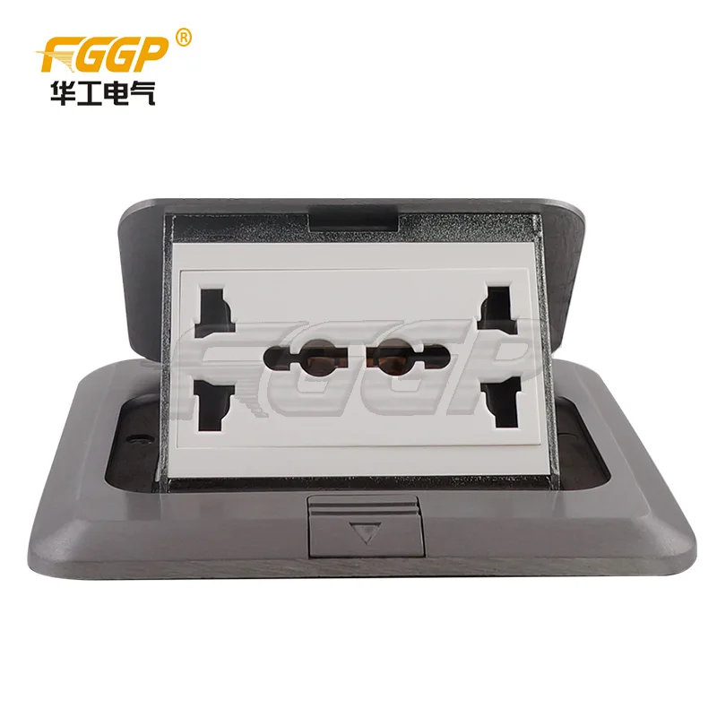 International type 2 gang pop up floor socket outlet box