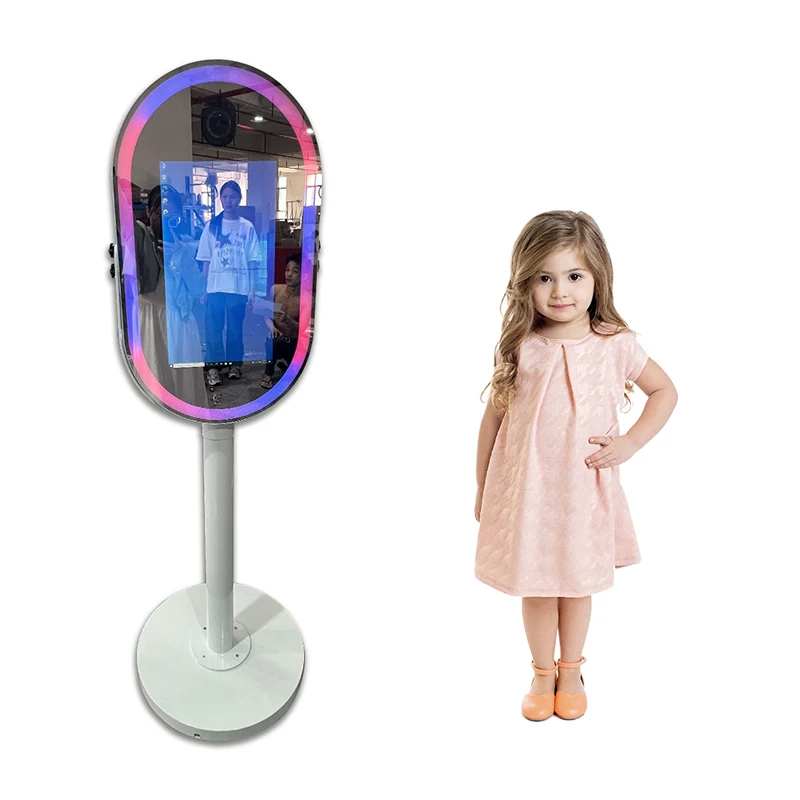 Selfie Machine Kiosk Video Booth 15.6 Print Wood Mirror Photo Booth