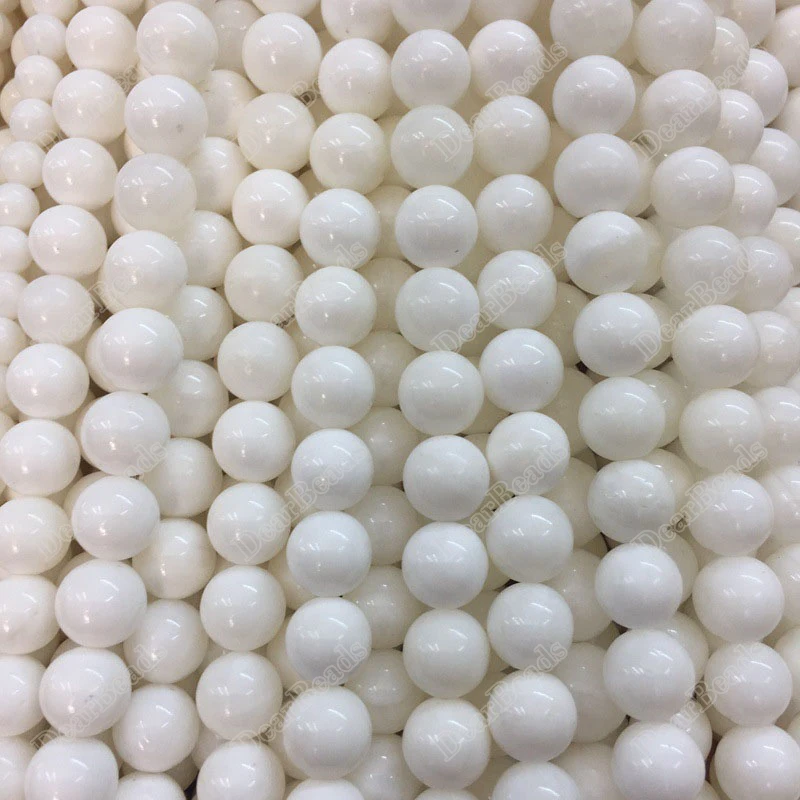 Wholesale Round Organic Gemstone Sea Natural White Shell Tridacna Beads for Bracelet Jewelry Making 4mm 6mm 8mm 10mm 12mm