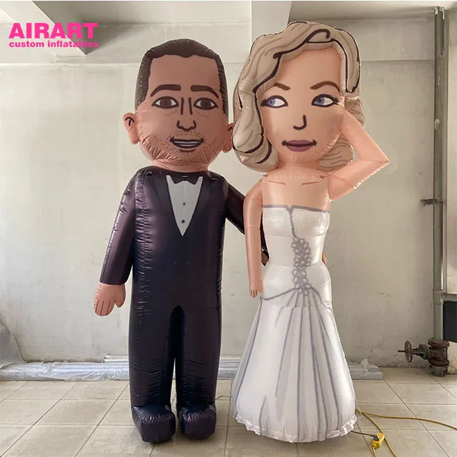 
Giant custom design inflatable bride and groom for wedding entrance decoration 