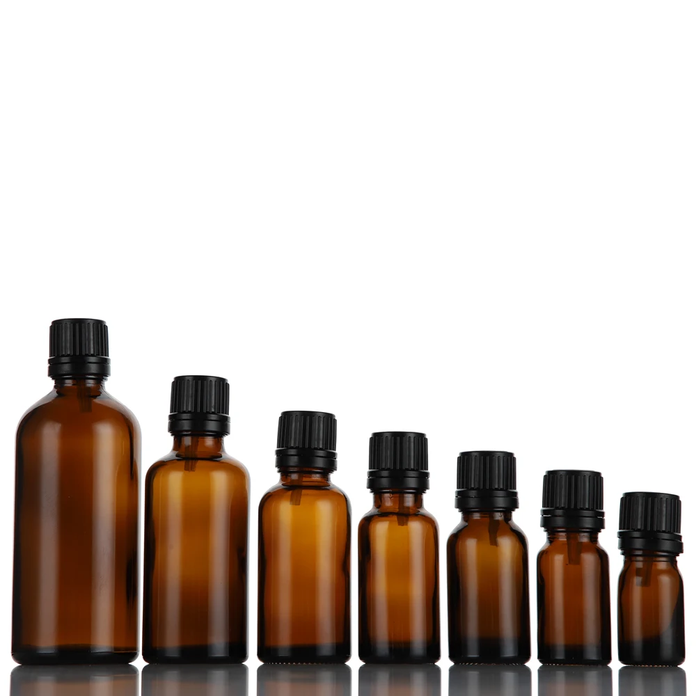 5 10 15 20 30 50 100 ml custom color glass essential oil bottle with screw lid timeless round glass bottle with box packaging