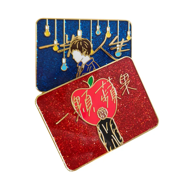 Pins Gold Plated Casting Metal with Rubber Clasp Custom Zinc Alloy Europe Nautical YIBAO Red Blue TV & Movie Character CN;GUA