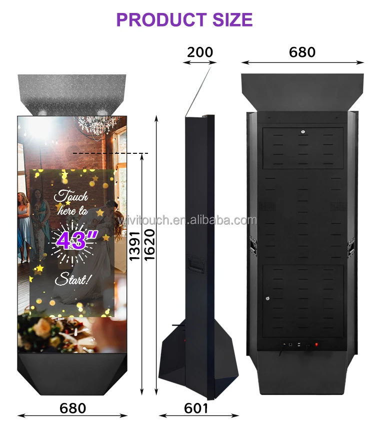 Big Me Mirror Touch Lcd Screen Advertising Photo Booth With Software