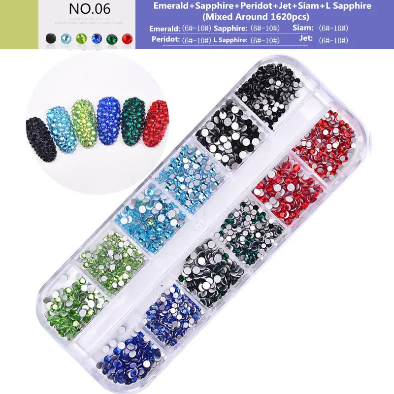 2021 Best Selling OEM Strass Crystal Nail Rhinestones Art Decorations 3D Muliti-size