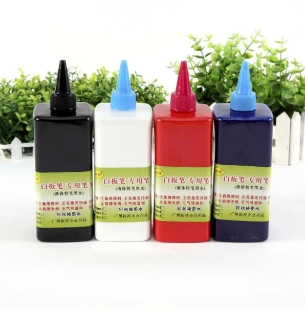 Hot Sale Bottle 500ml Refill Ink for Refilling Inks Whiteboard Marker Pen Black Red Blue 3 Colors School Office Supplies