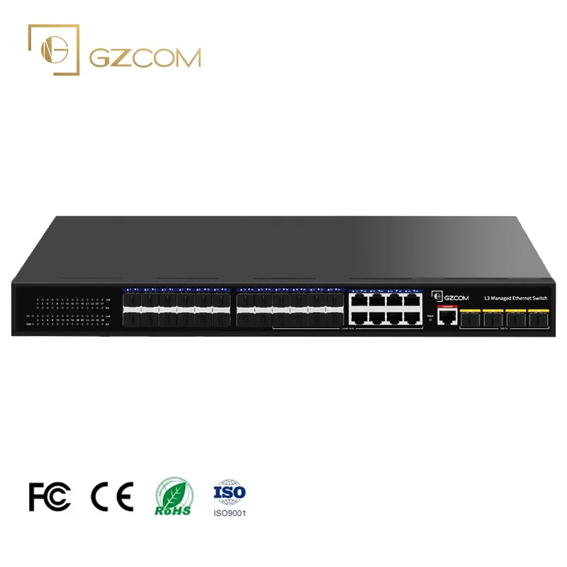 Цена по прейскуранту завода-изготовителя 24 Gigabit порта SFP 10 Гб слой 3 веб управляемый оптическими портами Ethernet переключатель ядра (сетевой коммутатор с 24 портами)