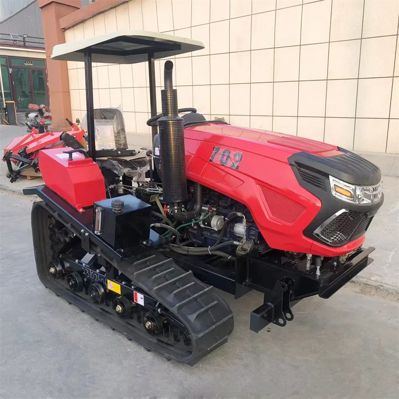 50hp 70hp 80hp Tiller Rotary Tractor Mini Small Crawler Tractors Used for Paddy Field and Dry Field