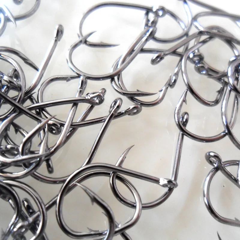 500 pcs/set Fishing hooks mixed size 3#-12# High Carbon Steel Hook with Retail Transparent Box jigging hook