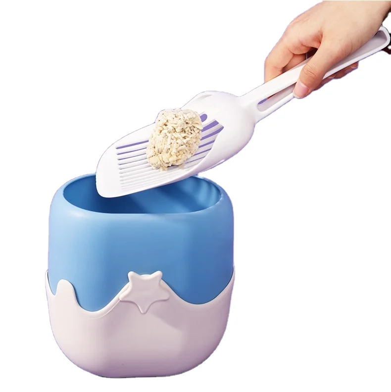 Cat litter shovel ice cream shape feces shoveling kit cat toilet pet cleaning supplies