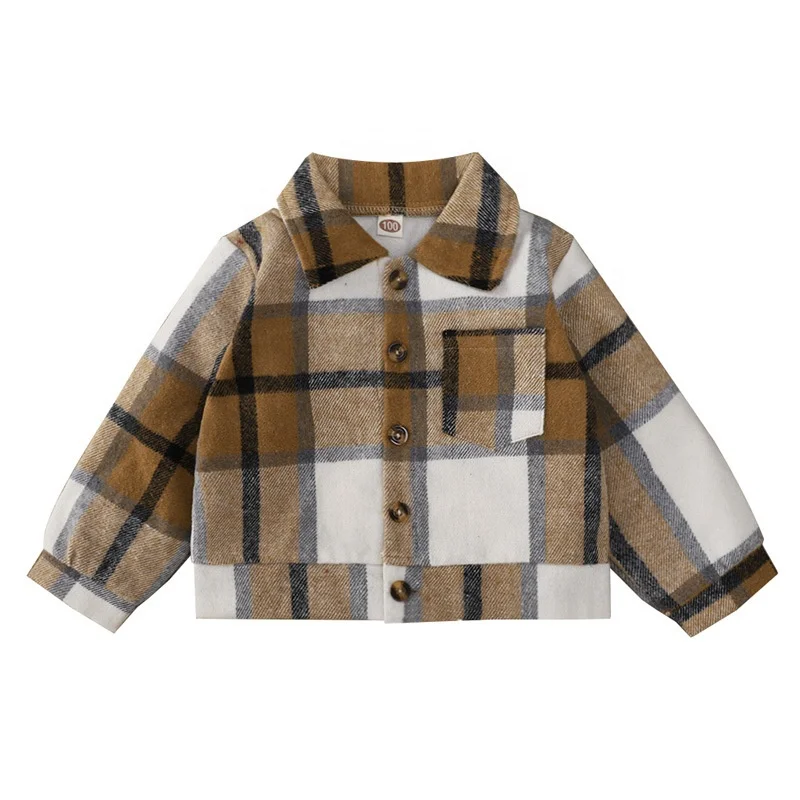 Toddler Kids Baby Girl Princess Winter Autumn Full Sleeve Top Outwear Children Fashion WARM Plaid Jacket Coat 1-8Y