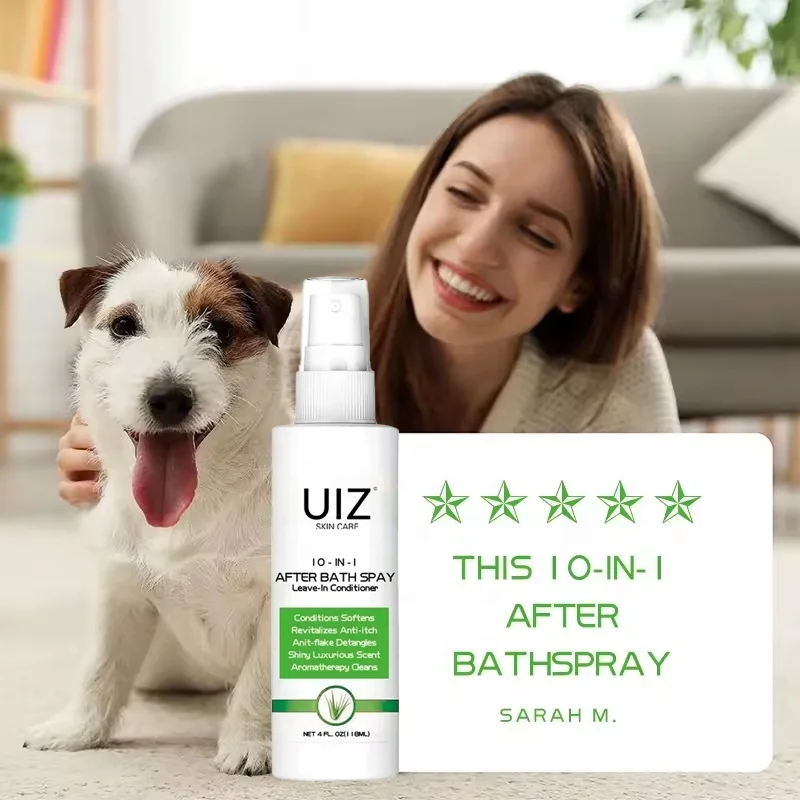 Aloe Vera Pet Leave In Conditioner Hair Spray Long Lasting Deodorant Eliminator Knot Detangler Cat Dog Grooming Spray