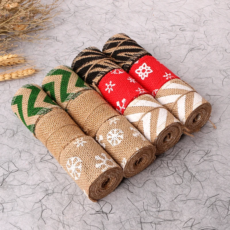
Natural Burlap Roll Jute Ribbon Printing Ribbon For Decoration 