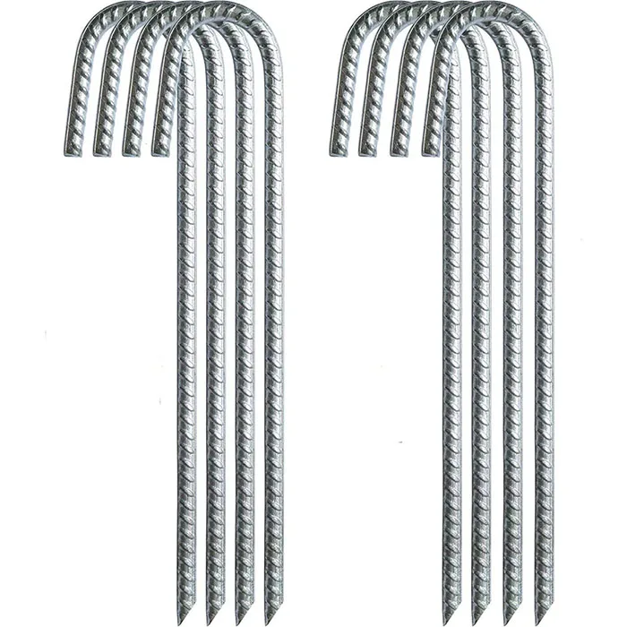 galvanized heavy duty dogs sheds fastener fixings chain link fence gazebo yard stakes staples spikes anchors ground anchor kit