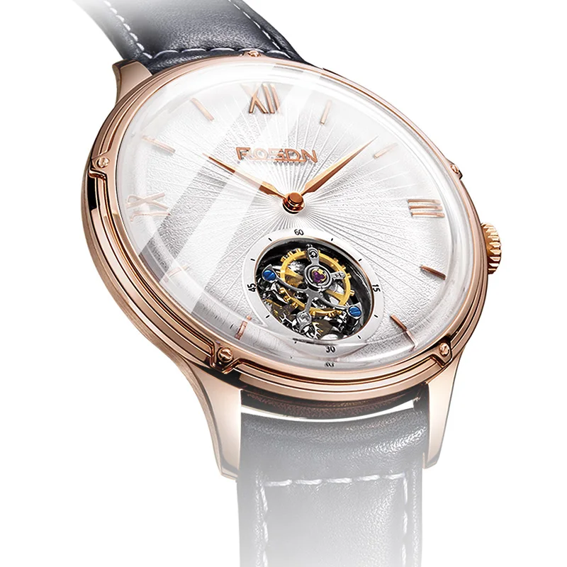 Senior Hollow Design Tourbillon Movement ST8000 Waterproof Wristwatch Custom mechanical watch for men