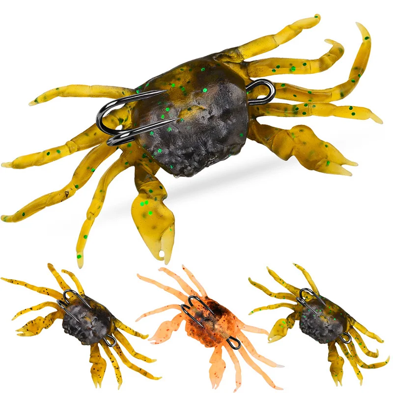 Submerged Crab Soft Bait Long Casting Lure 13cm 32.5g with Hooks Anti Bottom Hanging Fishing Tackle