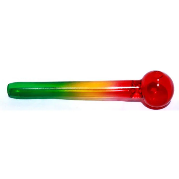 rasta color smoking color oil burner pipe different length and sizes available with glass bowl