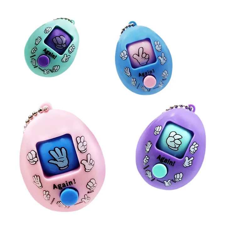 Mini Fun Fair Finger Guessing Game Rock Paper Scissors Tricky Egg Toy Keychain Kids Goodies Gift