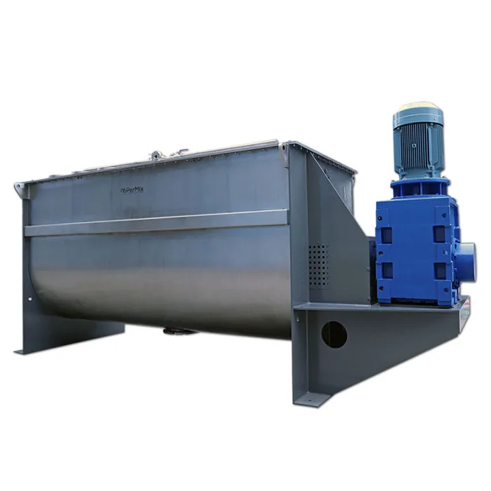 Low Noise Commercial Putties Chemical Powder Horizontal Ribbon Mixer
