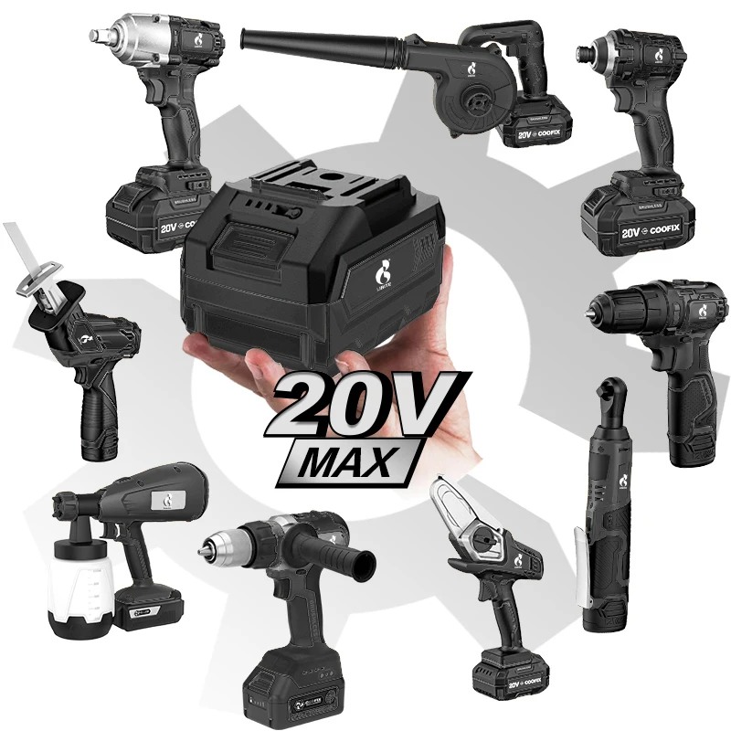 20V Cordless Brushless Impact Driver 18V with 2 pcs 2.0 3.0 4.0Ah batteries and charger Power Drill Kit Tools